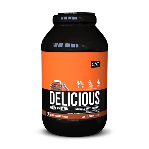 [QNT1070] Delicious Whey Protein Powder - Belgian Chocolate - 2,2 kg