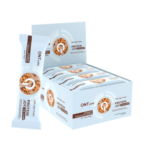 [QNT1236] Protein Joy 36% Low Sugar - Crunchy Chocolate Cookie - 12 x 60 g