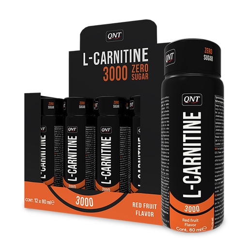 [QNT1272] L- CARNITINE 3000 mg SHOT - Red Fruit - 12 x 80ml