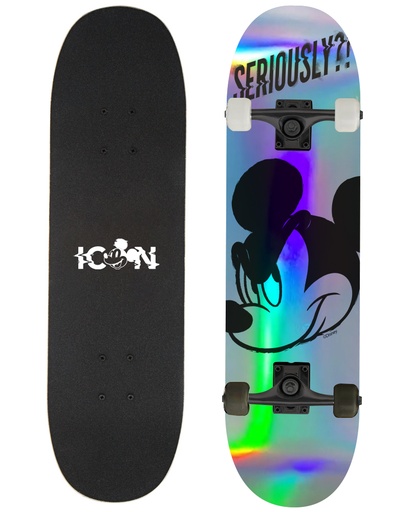 [59097] WOODEN SKATEBOARD 31'' x 8'' /70 x 20cm Mickey Mouse Holo