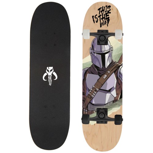 [59195] WOODEN SKATEBOARD 31'' x 8'' /70 x 20cm Mandalorian
