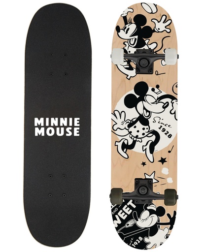 [59196] WOODEN SKATEBOARD 31'' x 8'' /70 x 20cm Minnie Mouse