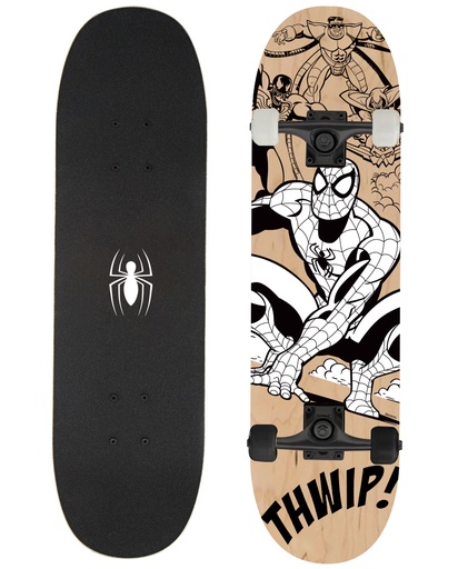 [59192] WOODEN SKATEBOARD 31'' x 8'' /70 x 20cm Spiderman