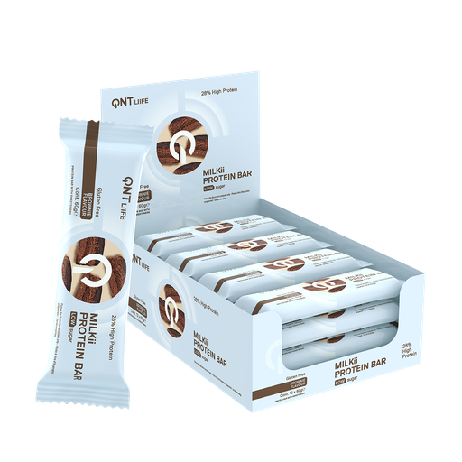 [QNTLIIFE008] QNT LIIFE - Milkii Protein Bar - Low Sugar - Brownie - 12 x 60g