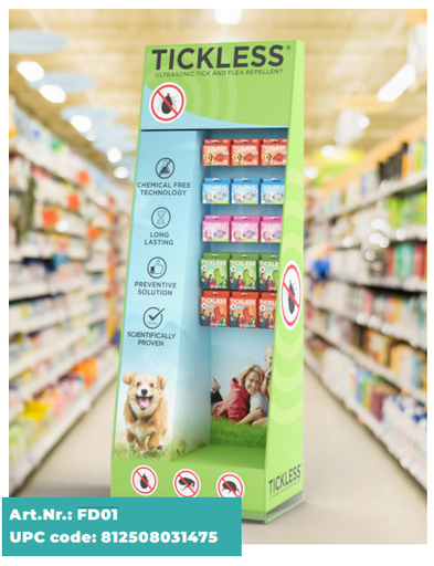 [FD01] Tickless Floor Display - size: 600 x 380 x 1630 mm